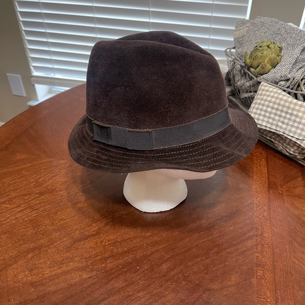 Helen Kaminski Brown Luxury Rabbit Fur Felt Fedora lined